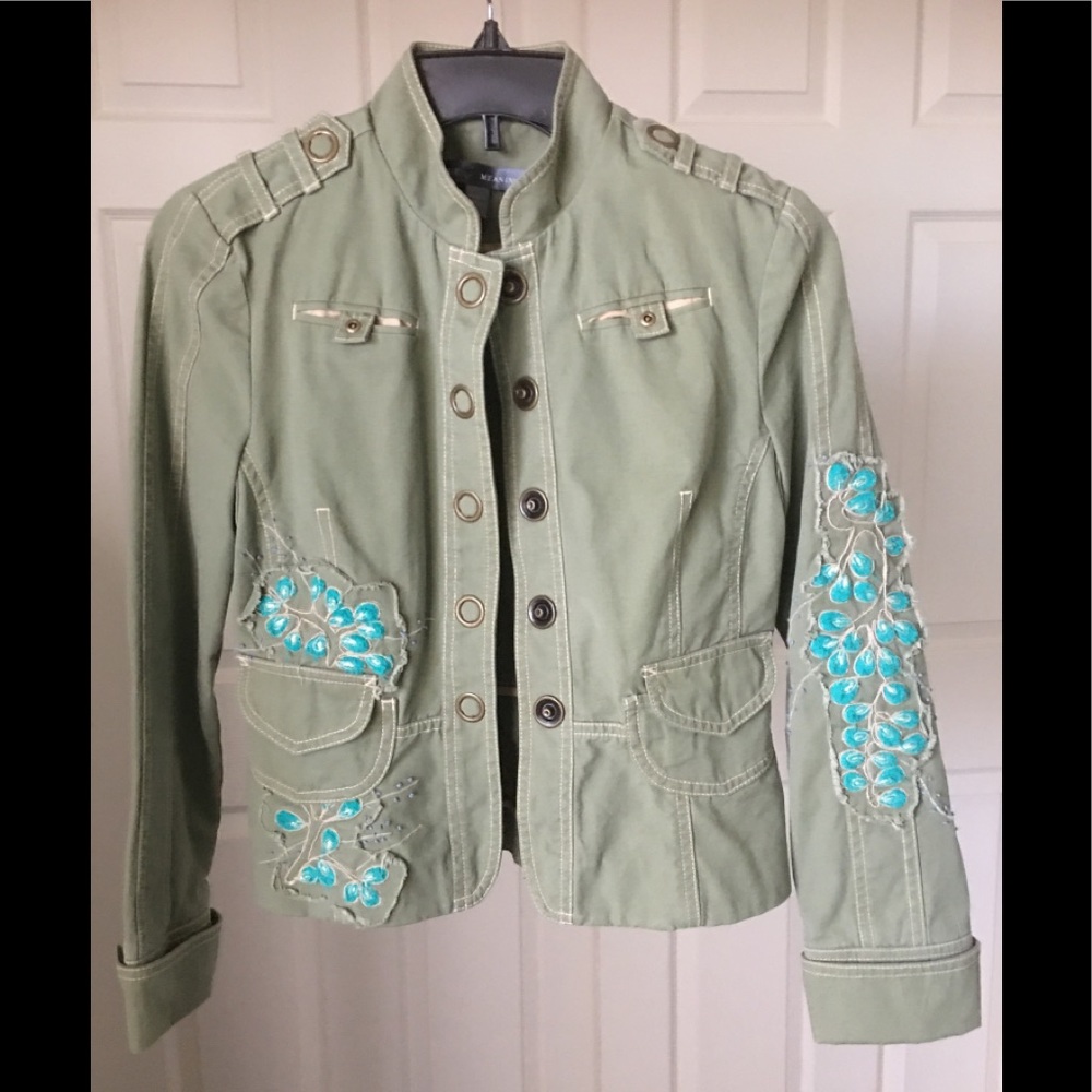Embroidered Army Green Jacket (New)